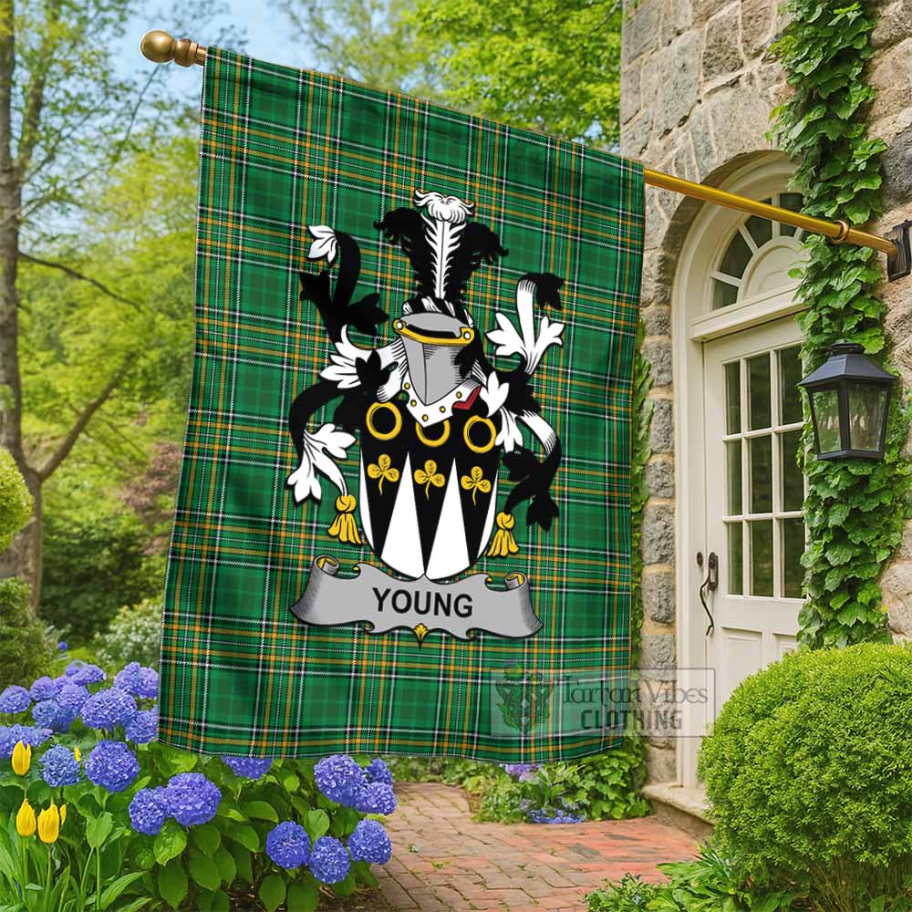 Young Irish Clan Tartan Flag with Coat of Arms