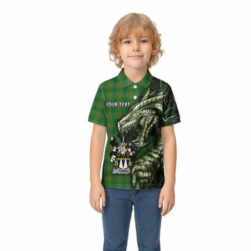Young Irish Clan Kid Polo Shirt Irish Roots Dragon Soul