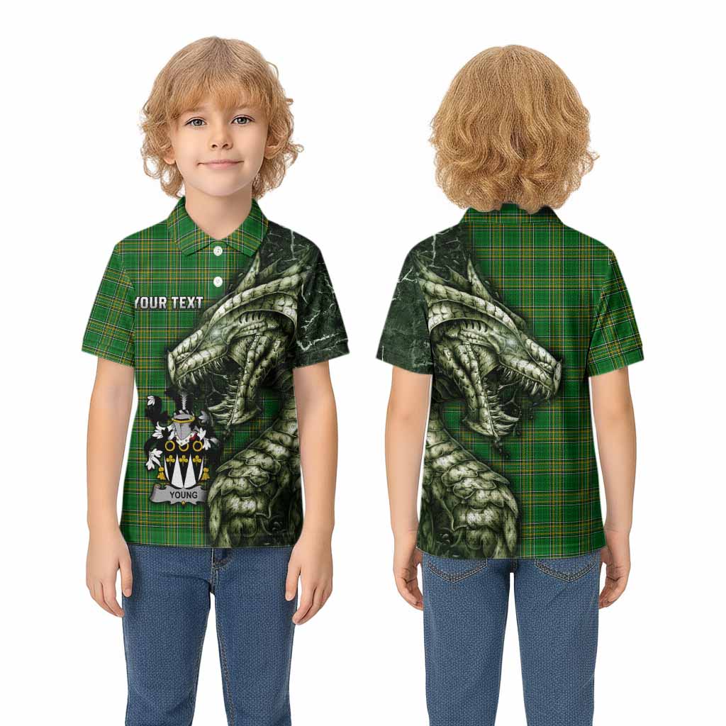 Young Irish Clan Kid Polo Shirt Irish Roots Dragon Soul