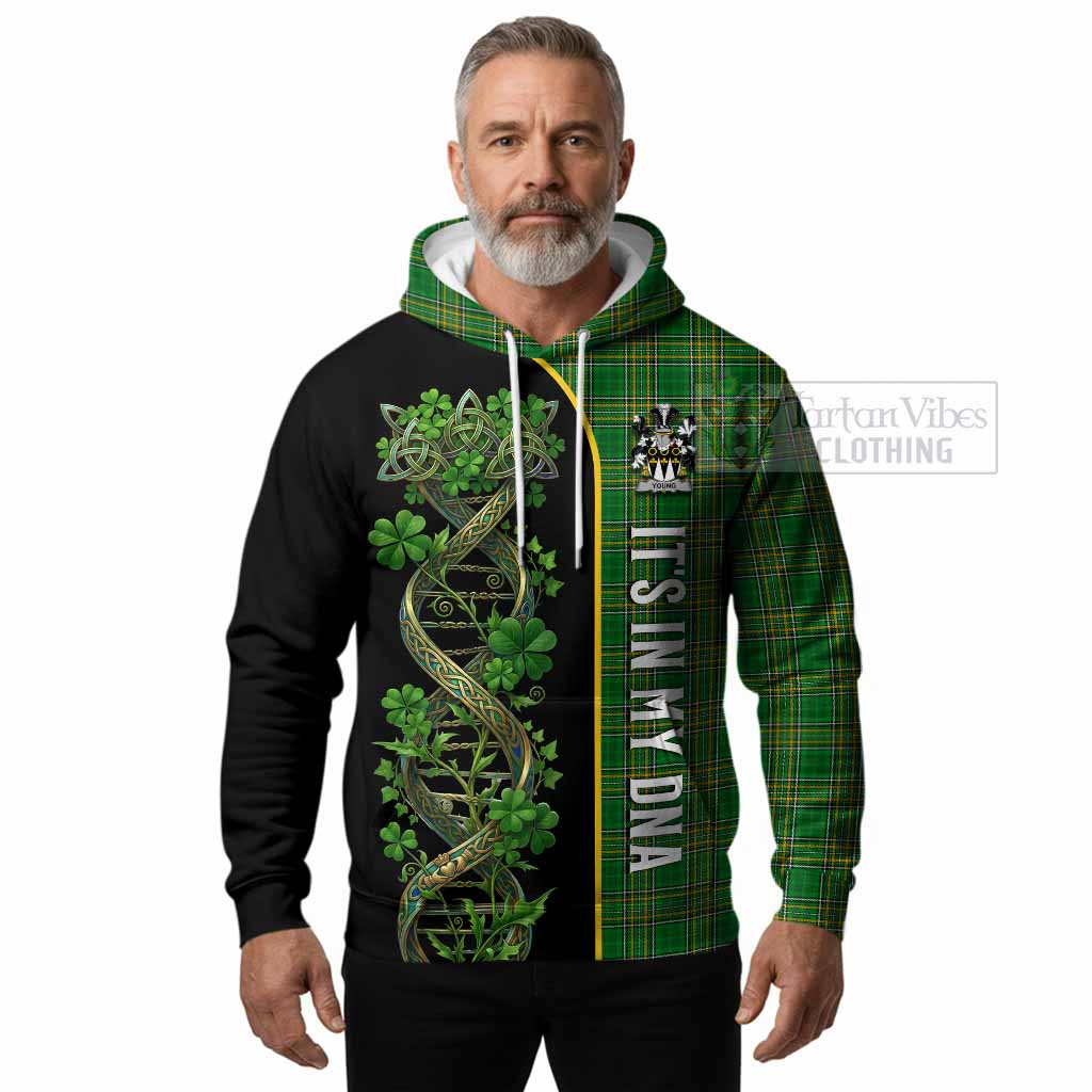 Young Irish Shamrock DNA Tartan Hoodie It's In My DNA Pride Art