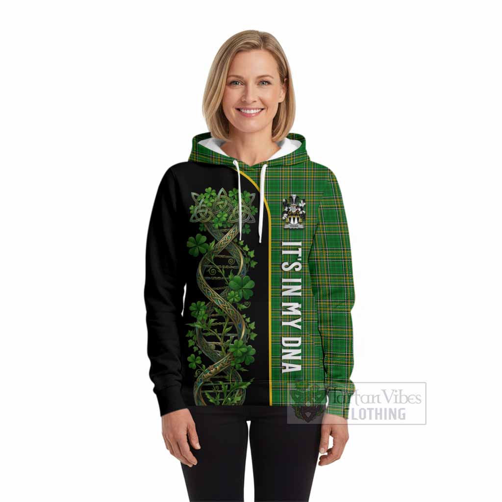 Young Irish Shamrock DNA Tartan Hoodie It's In My DNA Pride Art