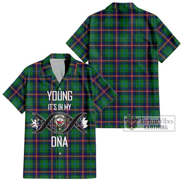 Young Tartan Short Sleeve Button Shirt with Family Crest DNA In Me Style Kid - Tartanvibesclothing Shop