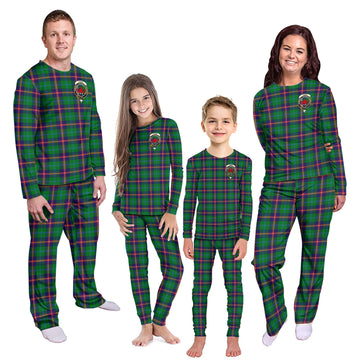 Young Tartan Pajamas Family Set with Family Crest