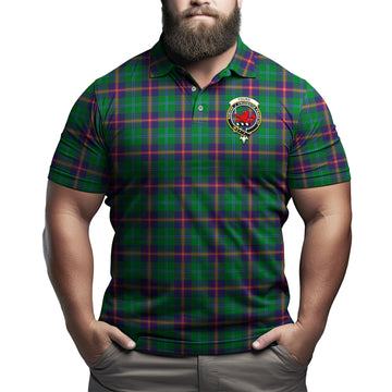 Young Modern Tartan Men's Polo Shirt with Family Crest