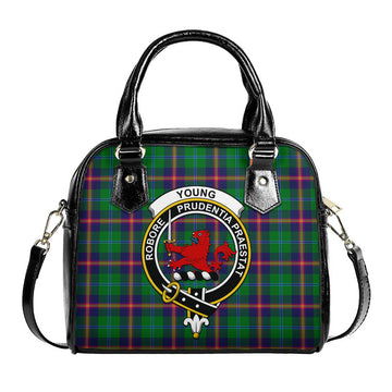 Young Tartan Shoulder Handbags with Family Crest