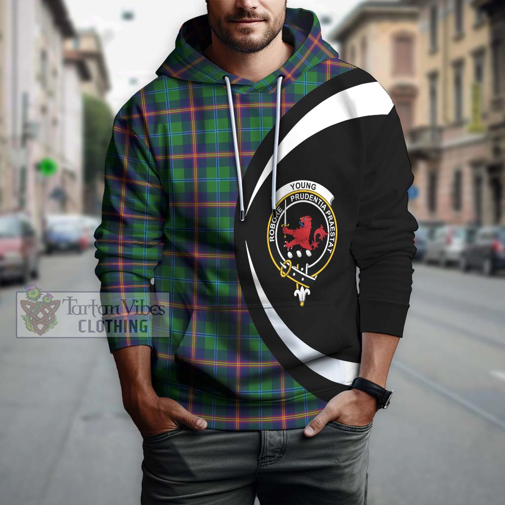 Young Tartan Hoodie with Family Crest Circle Style Zip Hoodie - Tartan Vibes Clothing