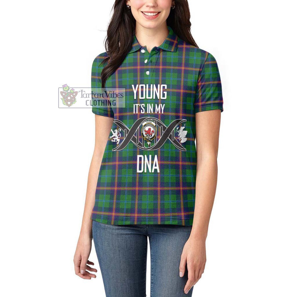 Young Tartan Women's Polo Shirt with Family Crest DNA In Me Style Women - Tartanvibesclothing Shop