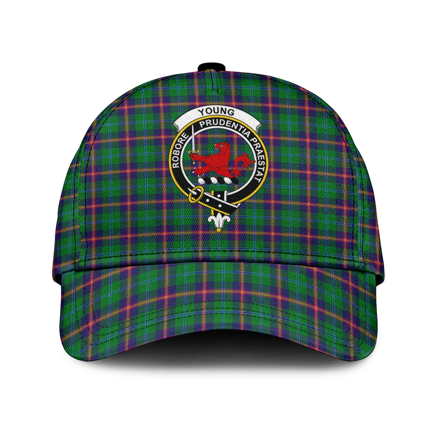 young-modern-tartan-classic-cap-with-family-crest