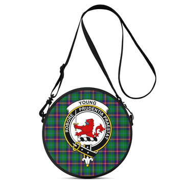 Young Modern Tartan Round Satchel Bags with Family Crest