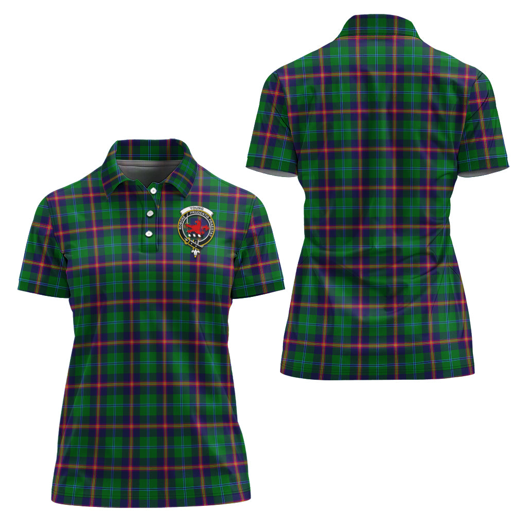 Young Tartan Polo Shirt with Family Crest For Women Women - Tartan Vibes Clothing