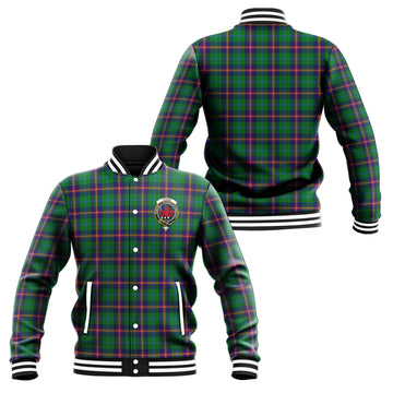 Young Modern Tartan Baseball Jacket with Family Crest