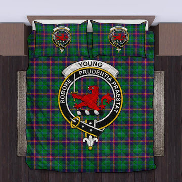 Young Tartan Quilt Bed Set with Family Crest