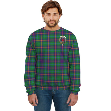 Young Modern Tartan Sweatshirt with Family Crest