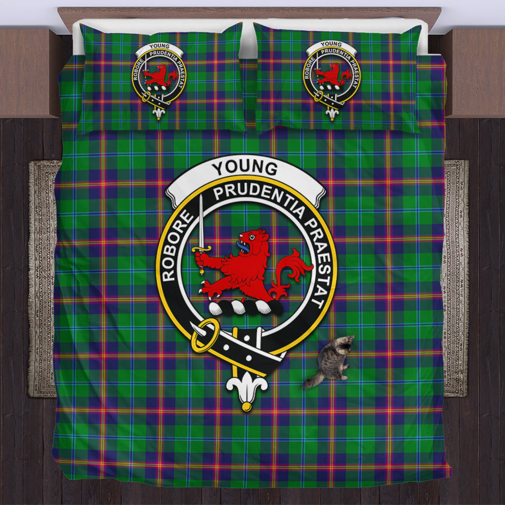 young-modern-tartan-bedding-set-with-family-crest