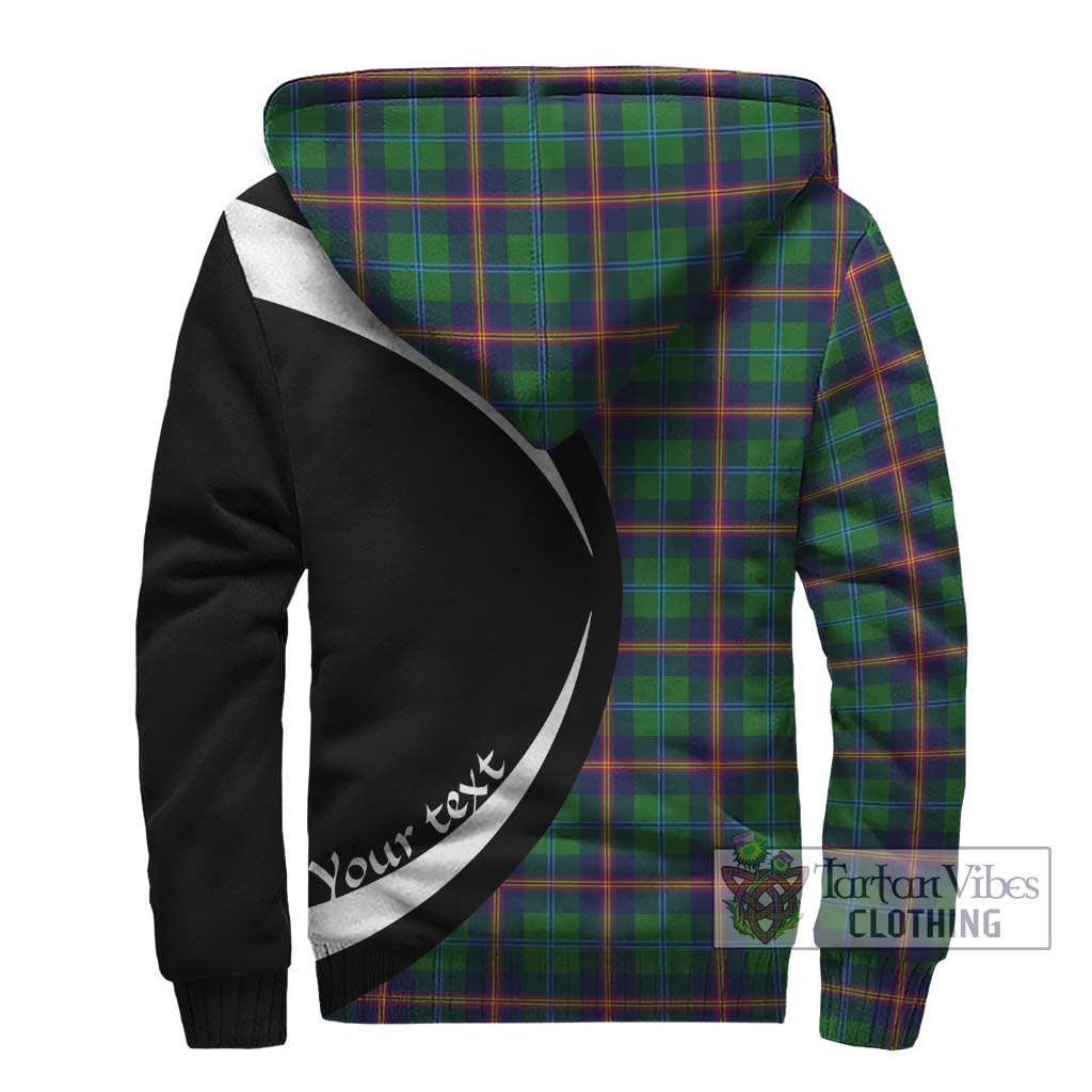 Young Tartan Sherpa Hoodie with Family Crest Circle Style - Tartan Vibes Clothing