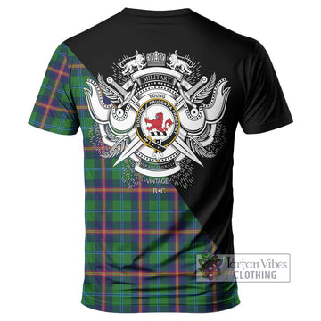 Young Tartan T-Shirt with Family Crest and Military Logo Style - Tartanvibesclothing Shop