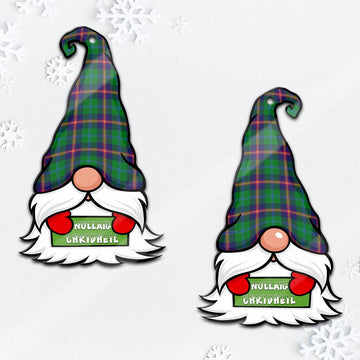 Young Gnome Christmas Ornament with His Tartan Christmas Hat