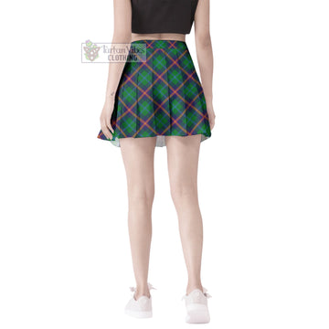 Young Modern Tartan Women's Plated Mini Skirt