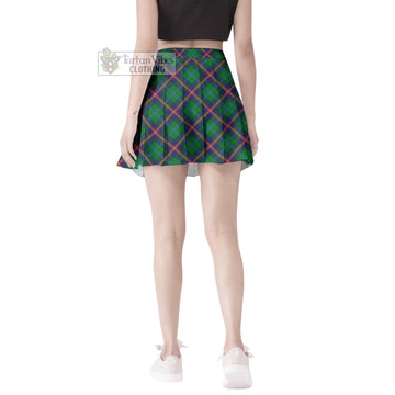 Young Tartan Women's Plated Mini Skirt Cross Style