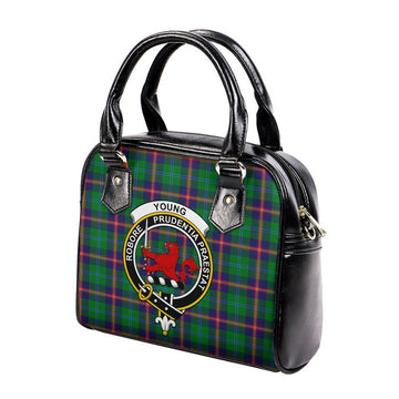 Young Tartan Shoulder Handbags with Family Crest