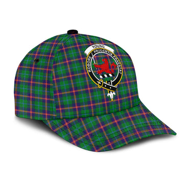 Young Modern Tartan Classic Cap with Family Crest