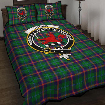 Young Modern Tartan Quilt Bed Set with Family Crest