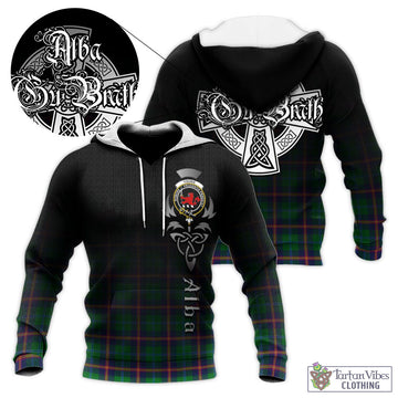 Tartan Vibes Clothing Young Modern Tartan Knitted Hoodie Featuring Alba Gu Brath Family Crest Celtic Inspired