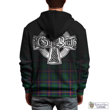 Young Modern Tartan Hoodie Featuring Alba Gu Brath Family Crest Celtic Inspired