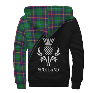 Young Tartan Sherpa Hoodie with Family Crest Curve Style