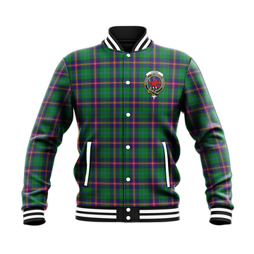 Young Modern Tartan Baseball Jacket with Family Crest