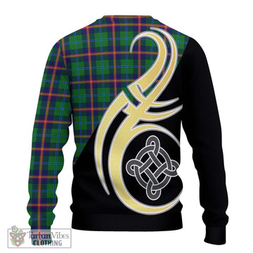 Young Tartan Knitted Sweater with Family Crest and Celtic Symbol Style - Tartan Vibes Clothing