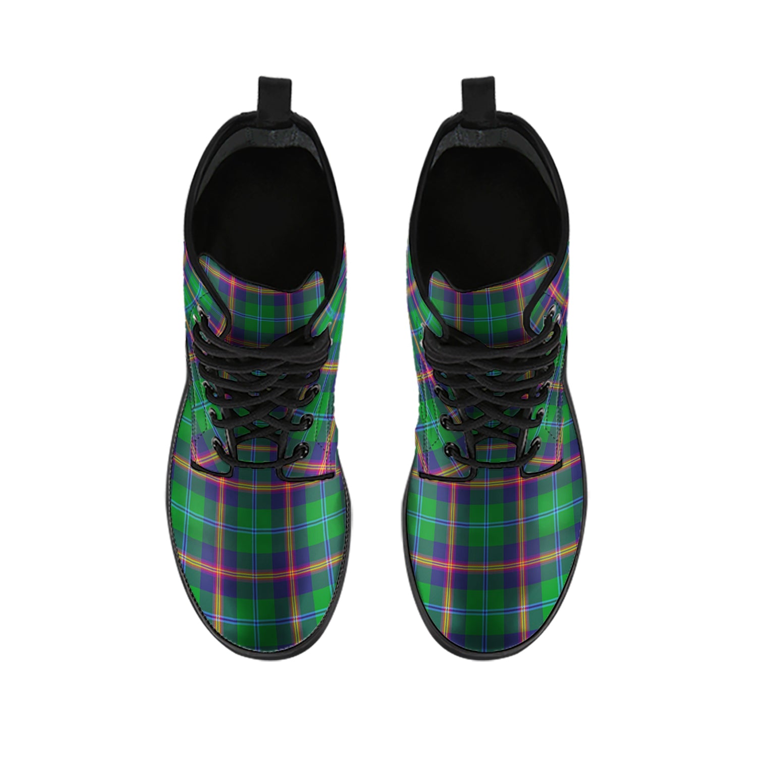 young-modern-tartan-leather-boots