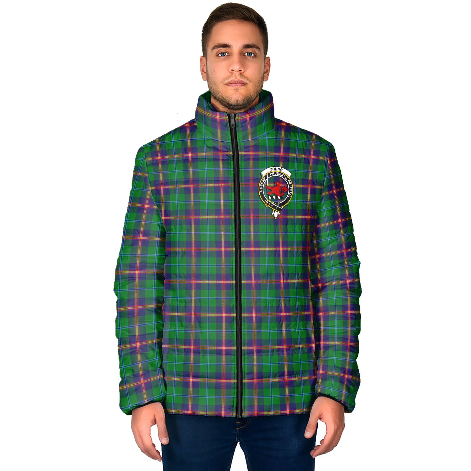 young-modern-tartan-padded-jacket-with-family-crest