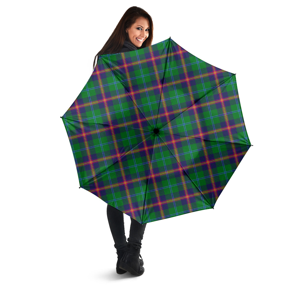 Young Modern Tartan Umbrella - Tartanvibesclothing