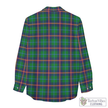 Young Modern Tartan Womens Casual Shirt with Family Crest