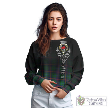 Young Tartan Sweatshirt Featuring Alba Gu Brath Family Crest Celtic Inspired