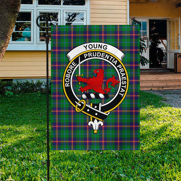 Young Modern Tartan Flag with Family Crest