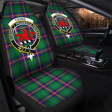 Young Modern Tartan Car Seat Cover with Family Crest - Tartanvibesclothing