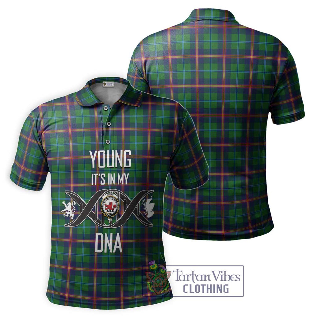 Young Tartan Polo Shirt with Family Crest DNA In Me Style - Tartanvibesclothing Shop