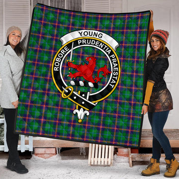 Young Modern Tartan Quilt with Family Crest