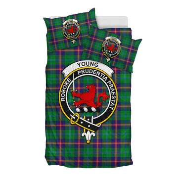 Young Modern Tartan Bedding Set with Family Crest