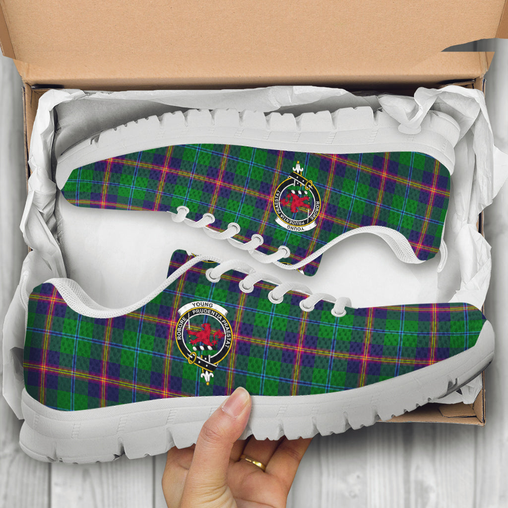 Young Tartan Sneakers with Family Crest - Tartan Vibes Clothing