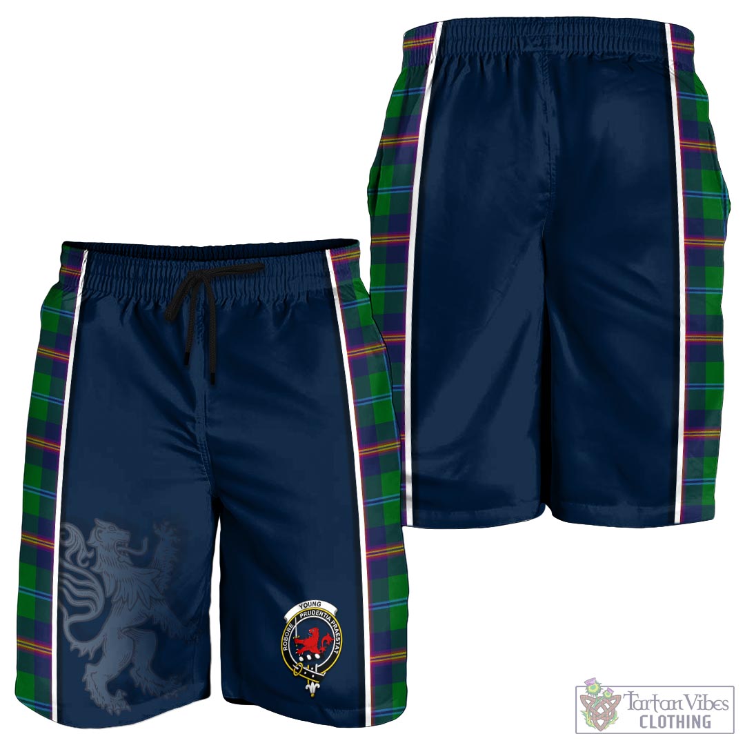 Tartan Vibes Clothing Young Modern Tartan Men's Shorts with Family Crest and Lion Rampant Vibes Sport Style