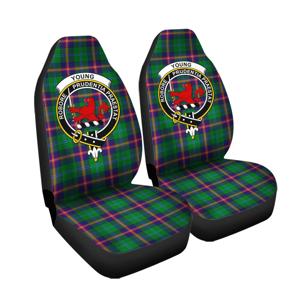 Young Modern Tartan Car Seat Cover with Family Crest - Tartanvibesclothing
