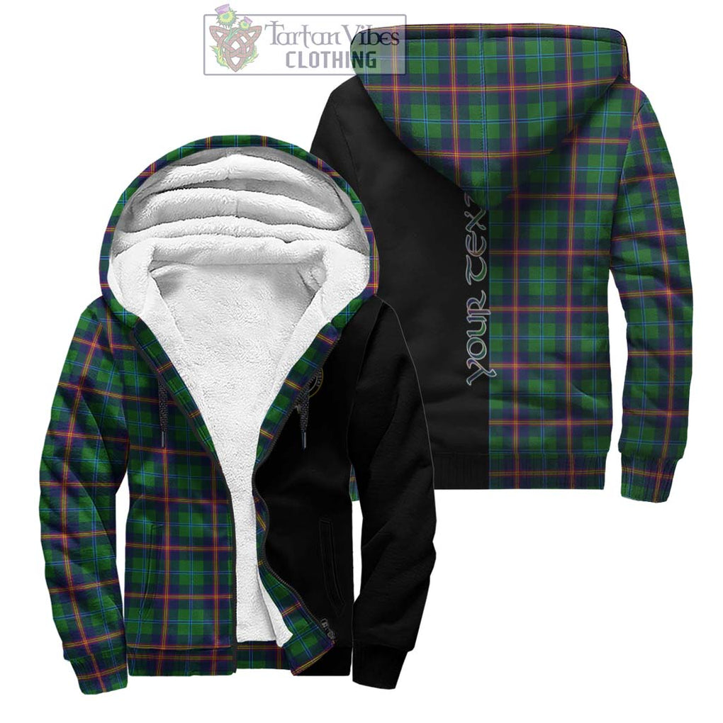 Young Tartan Sherpa Hoodie with Family Crest and Half Of Me Style Unisex - Tartanvibesclothing Shop