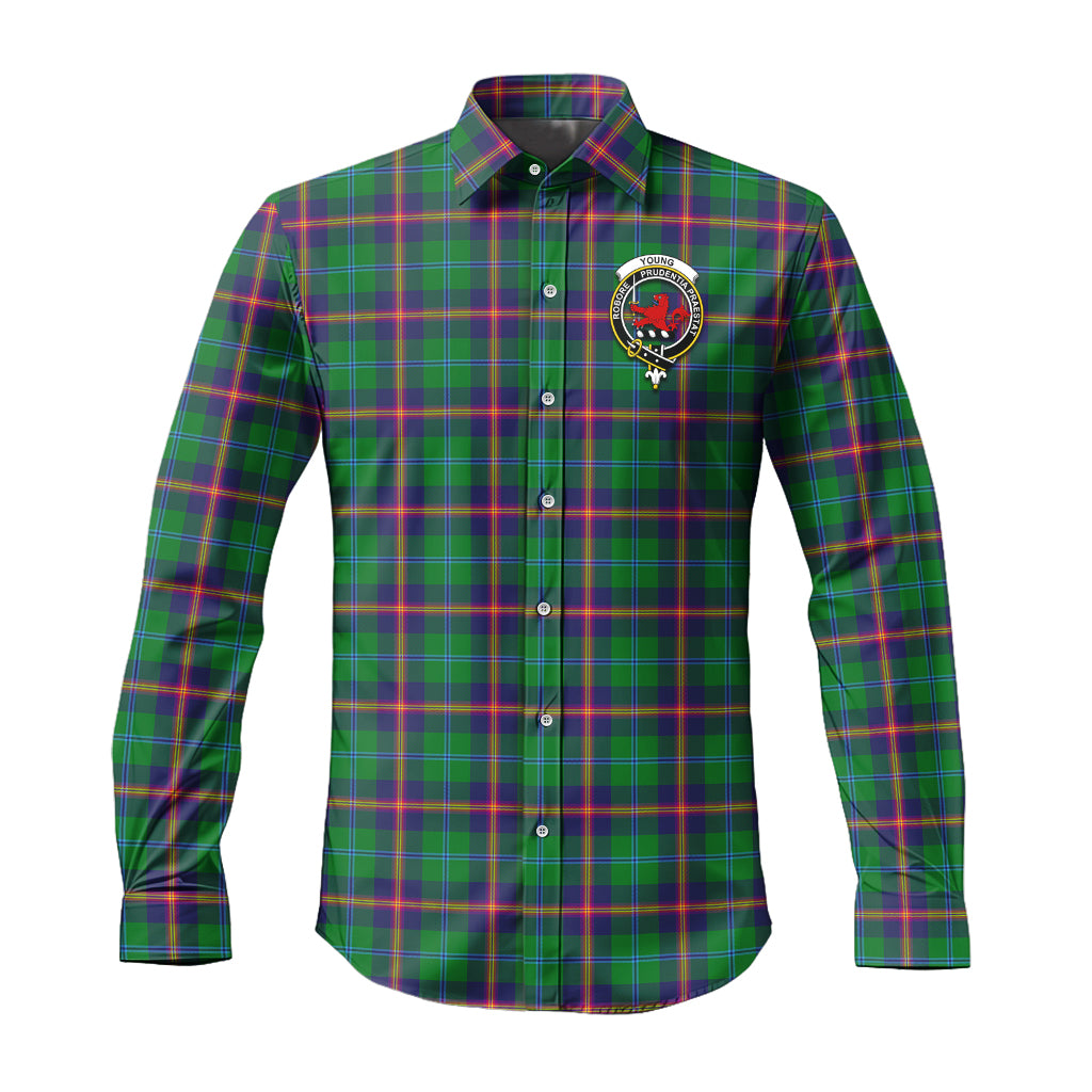 young-modern-tartan-long-sleeve-button-up-shirt-with-family-crest
