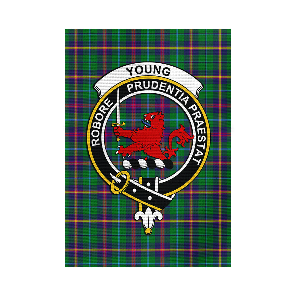 Young Tartan Flag with Family Crest - Tartan Vibes Clothing