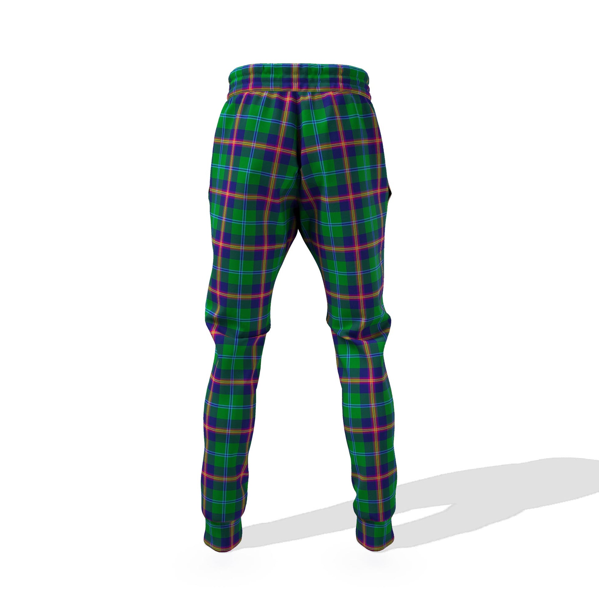 Young Modern Tartan Joggers Pants with Family Crest - Tartanvibesclothing Shop