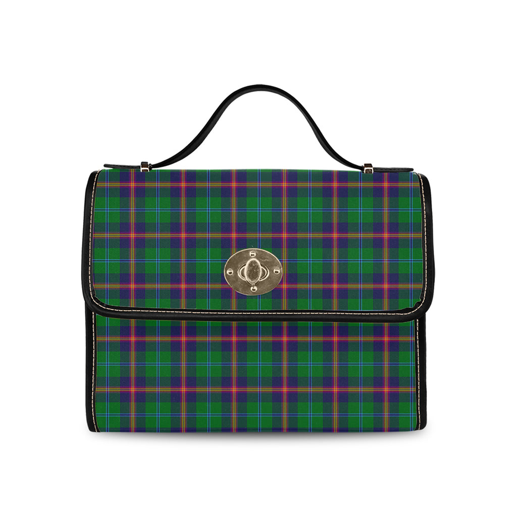young-modern-tartan-leather-strap-waterproof-canvas-bag