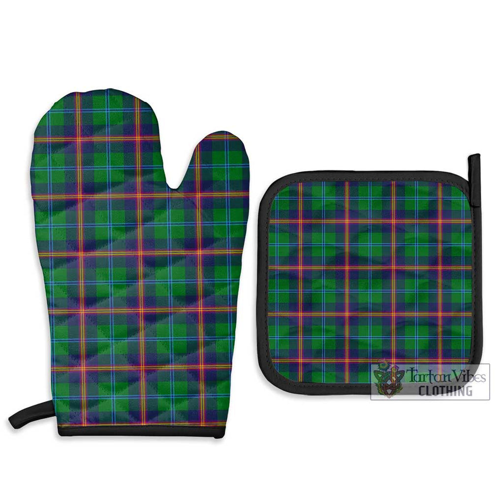 Young Tartan Combo Oven Mitt & Pot-Holder Combo 1 Oven Mitt & 2 Pot-Holder Black - Tartan Vibes Clothing